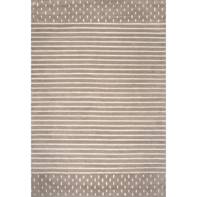 Arvin Olano X Rugs Usa Mandia Striped Wool Beige Area Rug Reviews